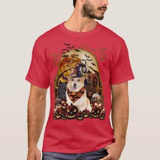 Corgi Halloween HouseDogs Pumpkin Witch Horror T-Shirt