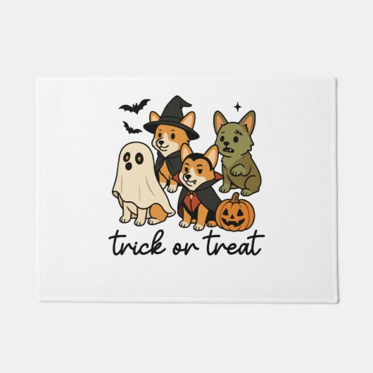 Corgi Halloween-Kostüm Fußmatte (Vorderseite)