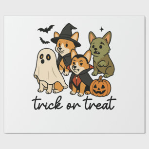 Corgi Halloween-Kostüm Geschenkpapier