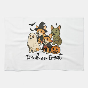 Corgi Halloween-Kostüm Geschirrtuch