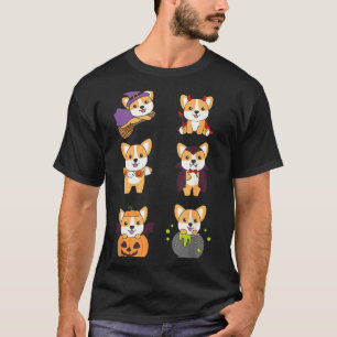 Corgi Halloween-Kostüm Hunde Halloween T-Shirt