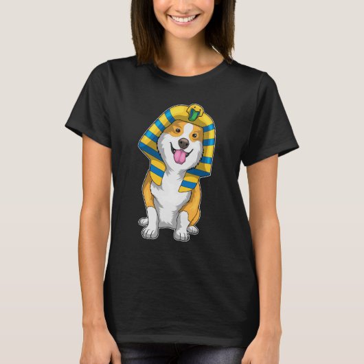 Corgi Halloween Pharaoh T-Shirt (Vorderseite)