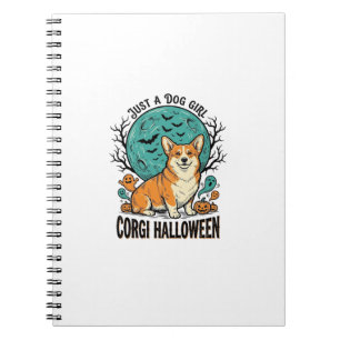 Corgi-Halloween-Shirt für Mädchen, die Hunde liebe Notizblock
