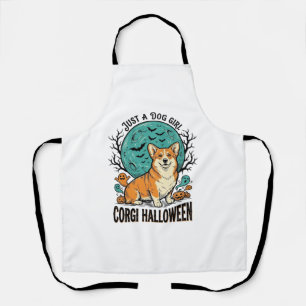 Corgi-Halloween-Shirt für Mädchen, die Hunde liebe Schürze