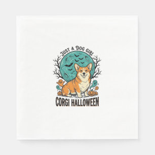 Corgi-Halloween-Shirt für Mädchen, die Hunde liebe Serviette