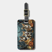 Corgi Halloween Spooky Gepäckanhänger (Vorderseite vertikal)