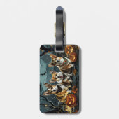 Corgi Halloween Spooky Gepäckanhänger (Rückseite vertikal)