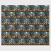 Corgi Halloween Spooky Geschenkpapier (Flach)