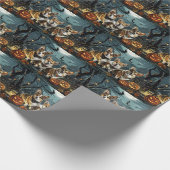 Corgi Halloween Spooky Geschenkpapier (Ecke)
