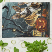 Corgi Halloween Spooky Geschirrtuch (Gefaltet)