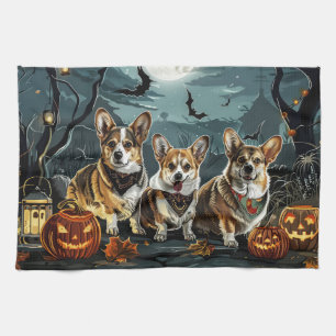 Corgi Halloween Spooky Geschirrtuch