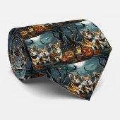 Corgi Halloween Spooky Krawatte (Gerollt)