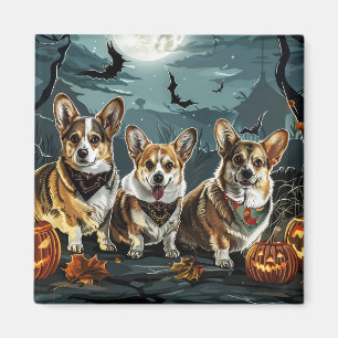 Corgi Halloween Spooky Magnet