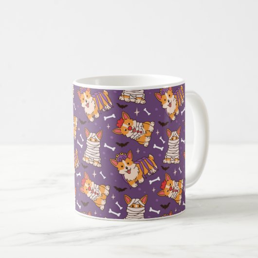 Corgi Halloween Tasse (VorderseiteRechts)