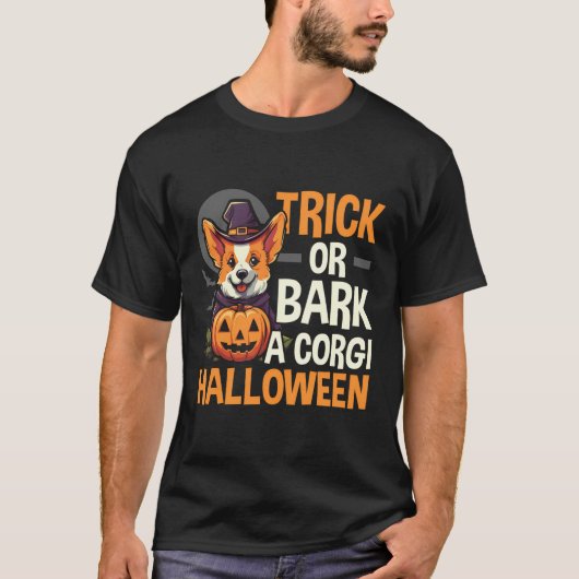 Corgi Halloween Trick oder Treat Spooky Welsh Corg T-Shirt (Vorderseite)