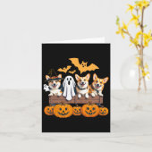 Corgi Halloween Trio Funny Spooky Dog Lover Outfit Karte (Gelbe Blume)