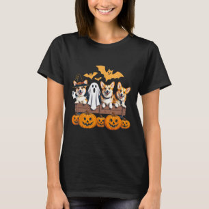 Corgi Halloween Trio Funny Spooky Dog Lover Outfit T-Shirt