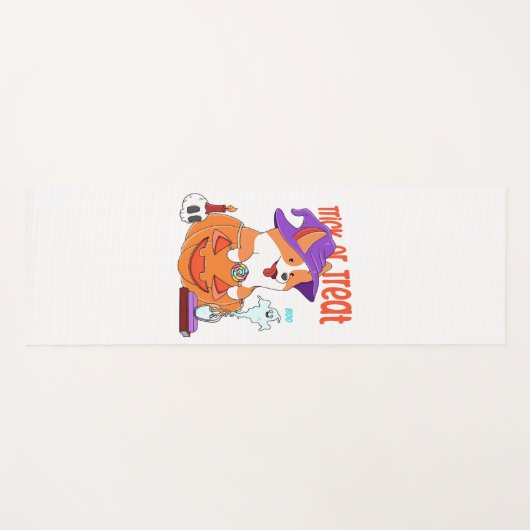 Corgi Halloween Yogamatte (Vorderseite (Horizontal))