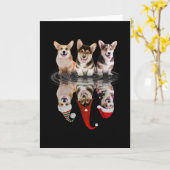 Corgi Happy Christmas Funny Disguy Dog Karte (Gelbe Blume)