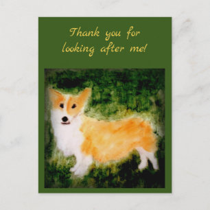 Corgi Haustier-Fotografie Danke Postkarte
