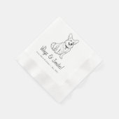 Corgi Haustiere Handarbeit Zeichnend Hochzeit Napk Serviette (Ecke)