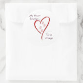 Corgi Heart Belongs - Aufkleber (Tasche)