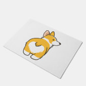 Corgi Heart Hintern Fußmatte (Schrägansicht)