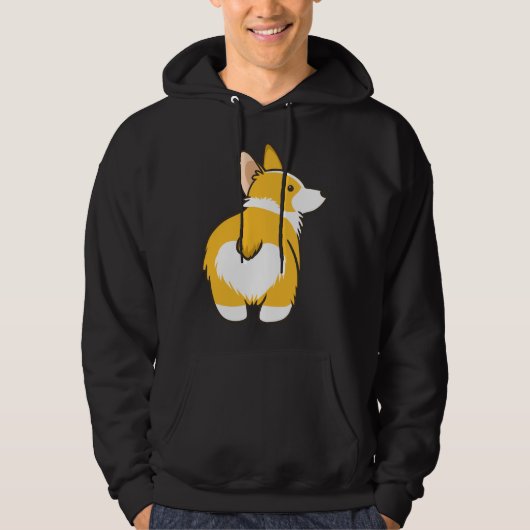Corgi Heart Hintern Hoodie (Vorderseite)