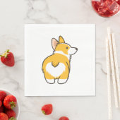 Corgi Heart Hintern Serviette (Beispiel)