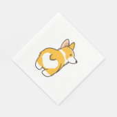 Corgi Heart Hintern Serviette (Ecke)