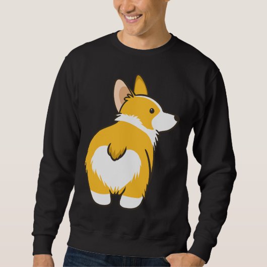 Corgi Heart Hintern Sweatshirt (Vorderseite)