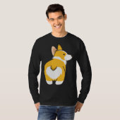 Corgi Heart Hintern T-Shirt (Vorne ganz)