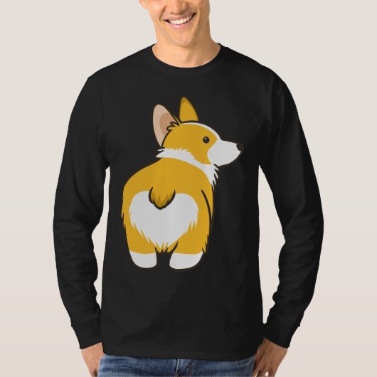 Corgi Heart Hintern T-Shirt (Vorderseite)
