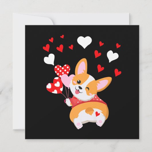 Corgi Heart , Ratet was Corgi Hintern Einladung (Vorderseite)