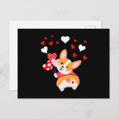 Corgi Heart , Ratet was Corgi Hintern Postkarte (Vorne/Hinten)