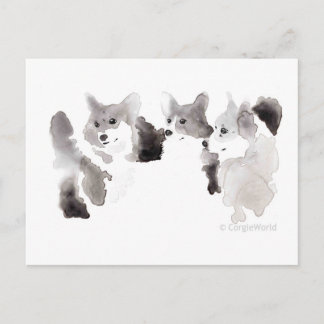 Corgi-Hearted Postcard Postkarte