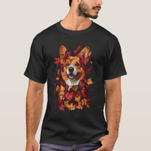 Corgi Herbst Herbstblätter Lustiger Hundeliebhaber T-Shirt