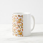 Corgi Herbstblätter Fallen Muster Kaffeetasse (VorderseiteRechts)