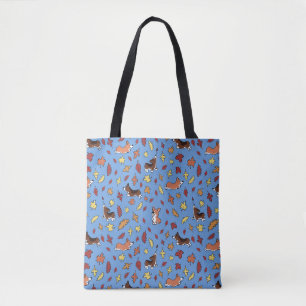 Corgi Herbstlaubs Dusty Blue Tasche