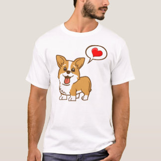 Corgi-"Herz-" T - Shirt für Männer