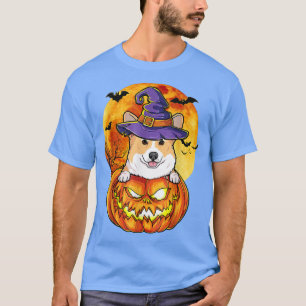 Corgi Hexch Pumpkin Halloween Hund Lover Funny -65 T-Shirt