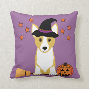 Corgi-Hexe-Halloween-Wurfs-Kissen Kissen