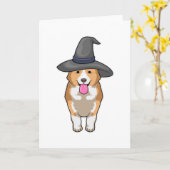 Corgi Hexe Karte (Gelbe Blume)