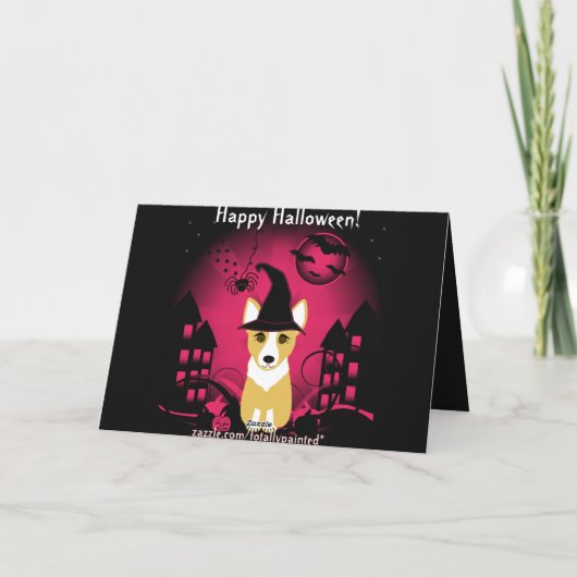 Corgi-Hexe Karte (Rückseite)