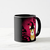 Corgi-Hexe Tasse (VorderseiteRechts)