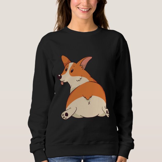 Corgi Hintern 201 Sweatshirt (Vorderseite)