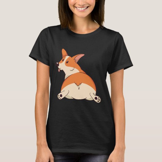 Corgi Hintern 201 T-Shirt (Vorderseite)