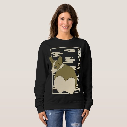 Corgi Hintern 470 Sweatshirt (Vorne ganz)