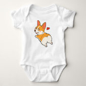 Corgi-Hintern Baby Strampler (Vorderseite)
