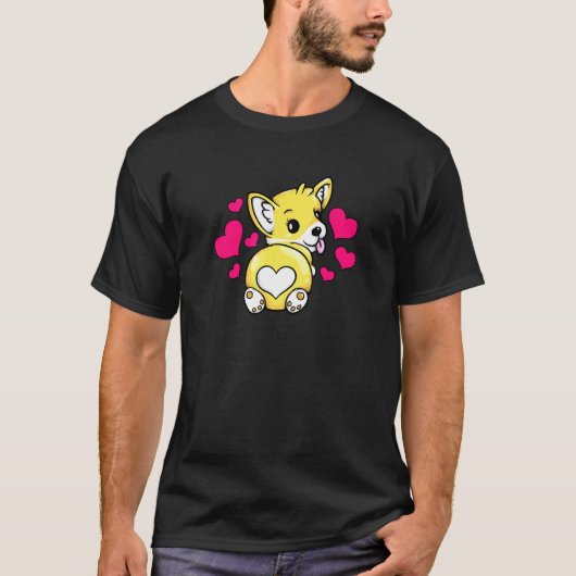 Corgi Hintern Corgi Po T-Shirt (Vorderseite)